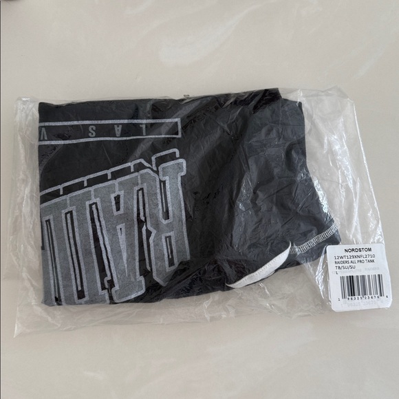 JUNK FOOD CLOTHING Las Vegas Raiders NFL Tank Top Black White Women’s Size Large - Picture 10 of 10